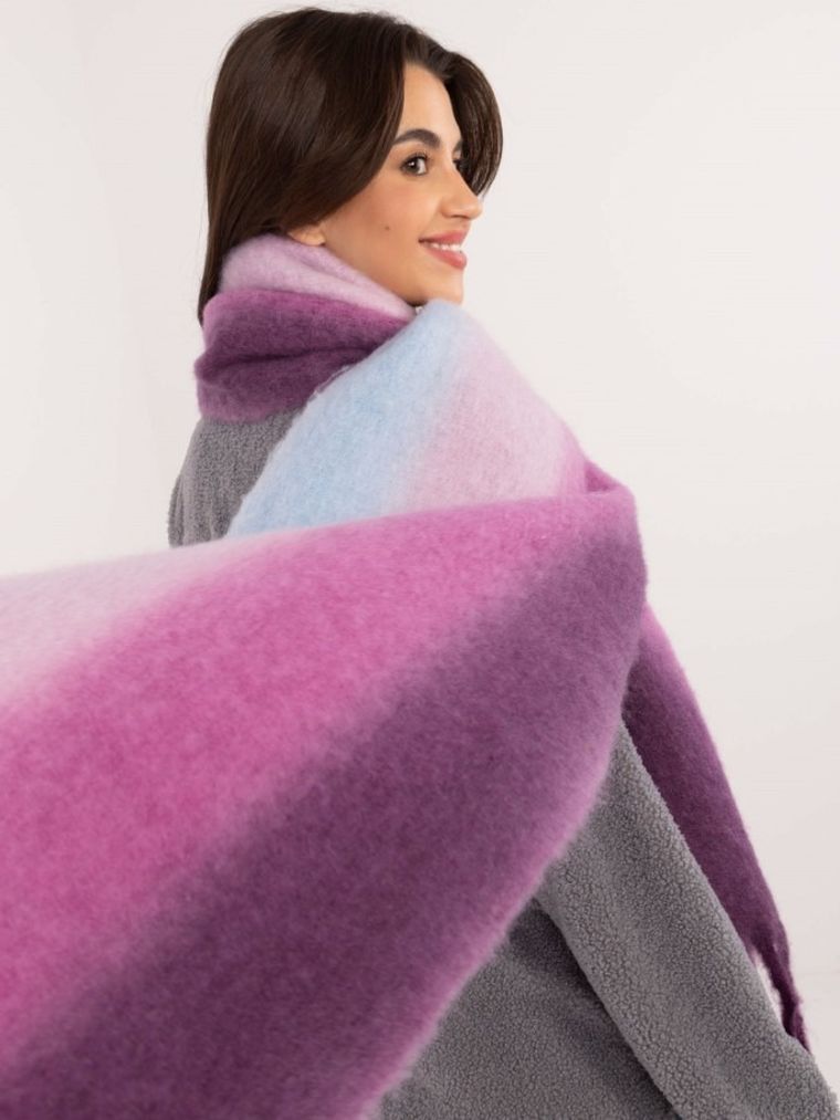 Szalik damski, fioletowy, Italy Moda