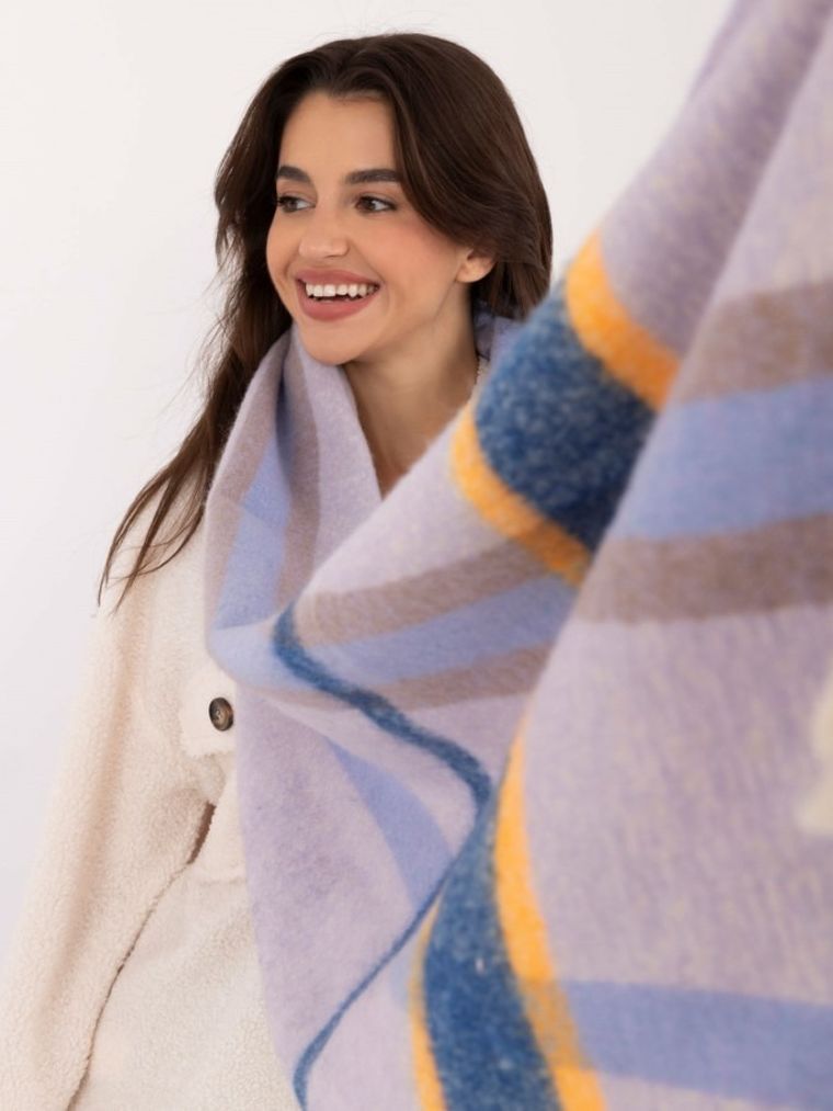 Szalik damski, fioletowy, Italy Moda