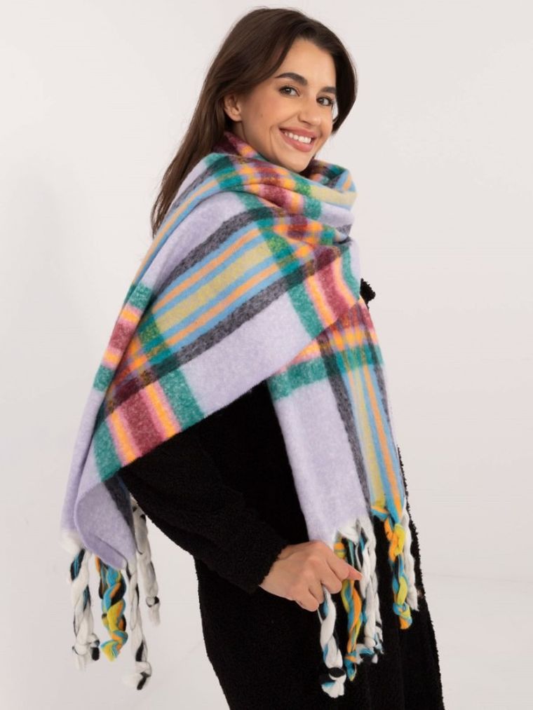 Szalik damski, fioletowy, Italy Moda