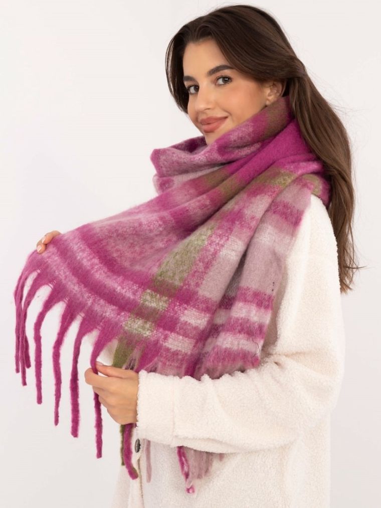 Szalik damski, fioletowy, Italy Moda