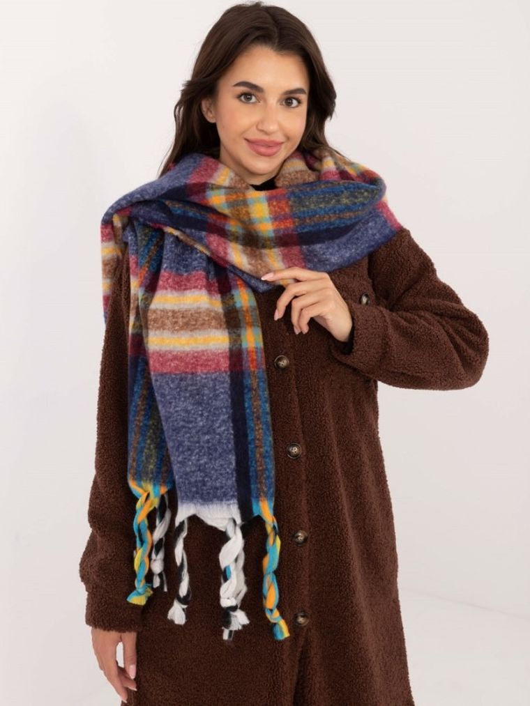 Szalik damski, granatowy, Italy Moda