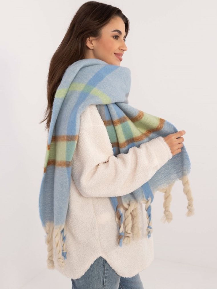 Szalik damski, niebieski, Italy Moda