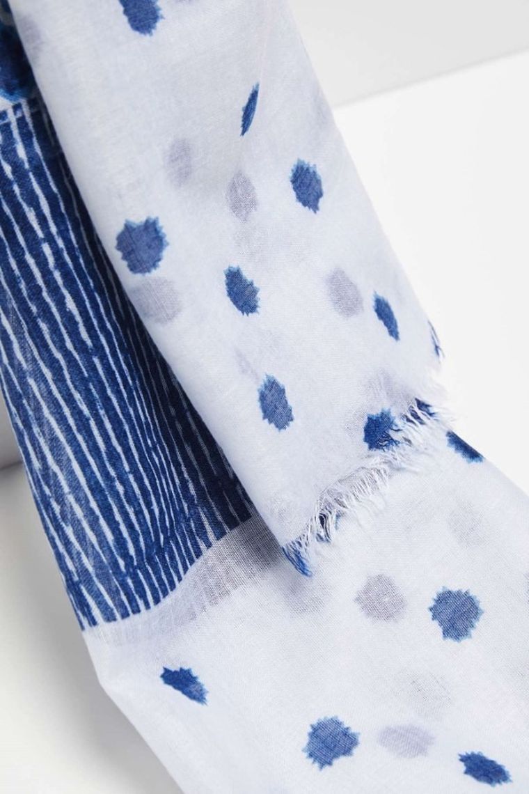 Szalik damski, niebieski, Moodo