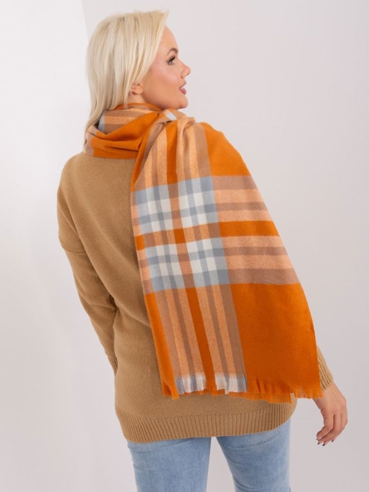 Szalik damski, pomarańczowy, Italy Moda