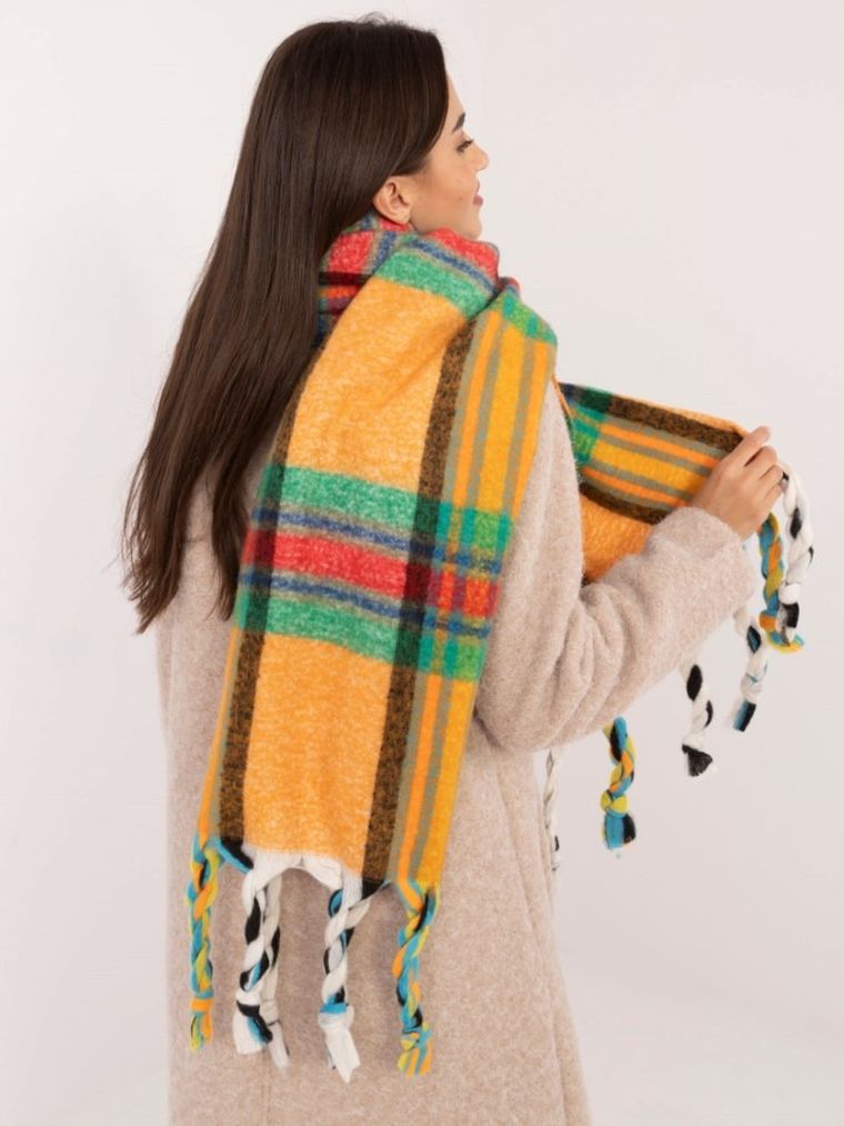 Szalik damski, pomarańczowy, Italy Moda