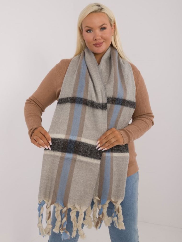 Szalik damski, szary, Italy Moda