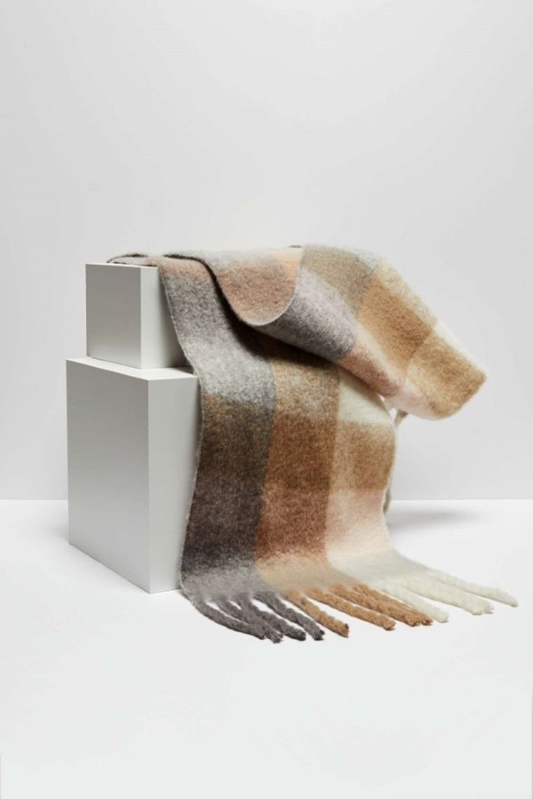 Szalik damski, szary, Moodo