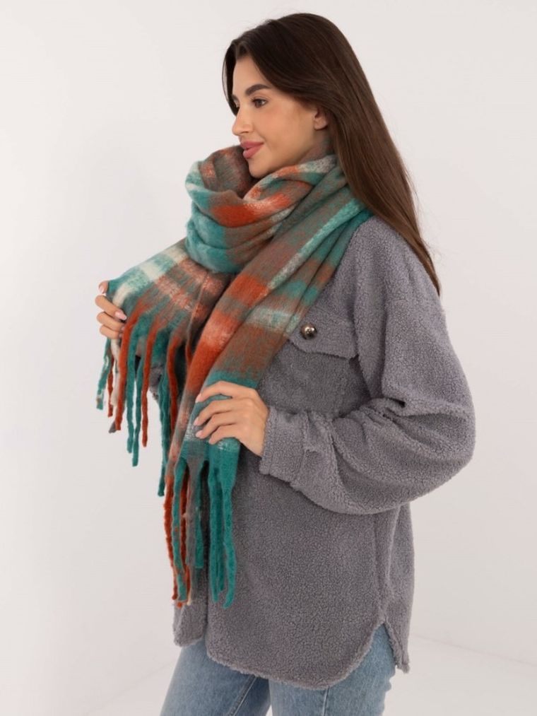 Szalik damski, zielony, Italy Moda