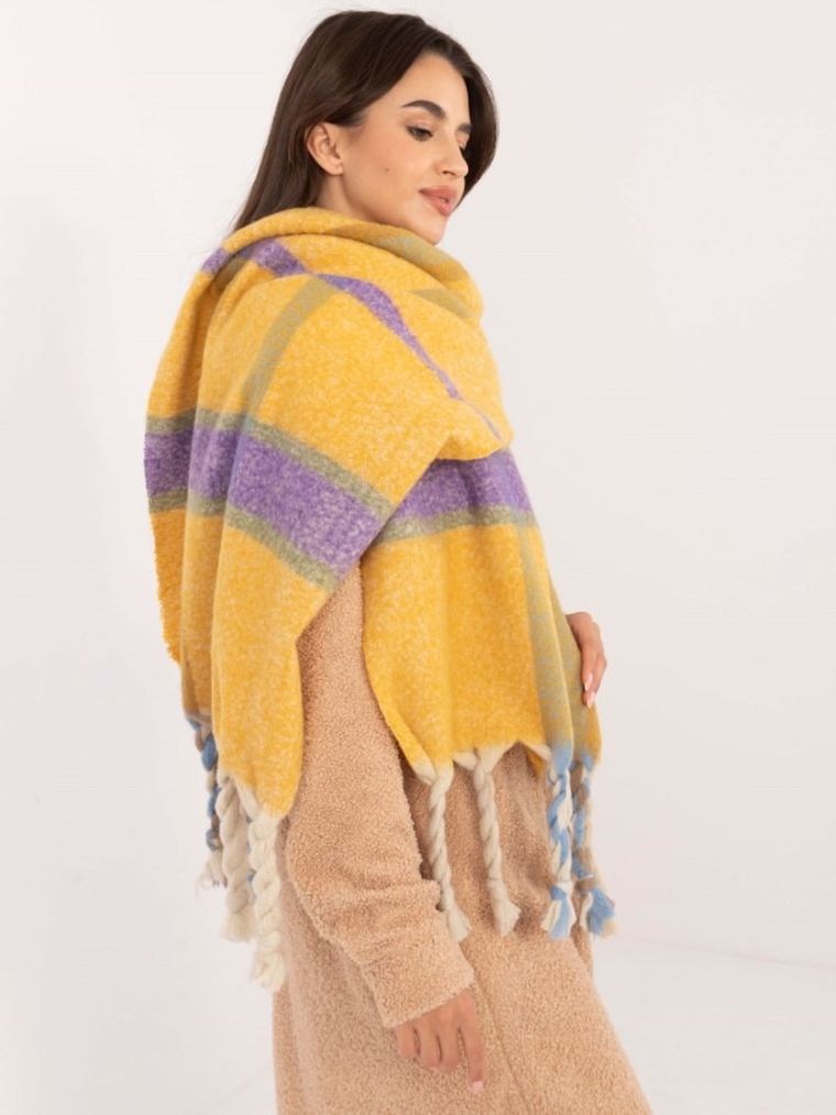 Szalik damski, żółty, Italy Moda