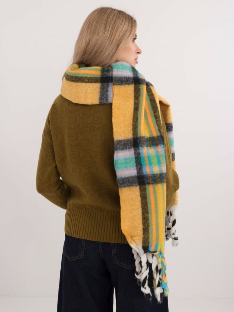 Szalik damski, żółty, Italy Moda