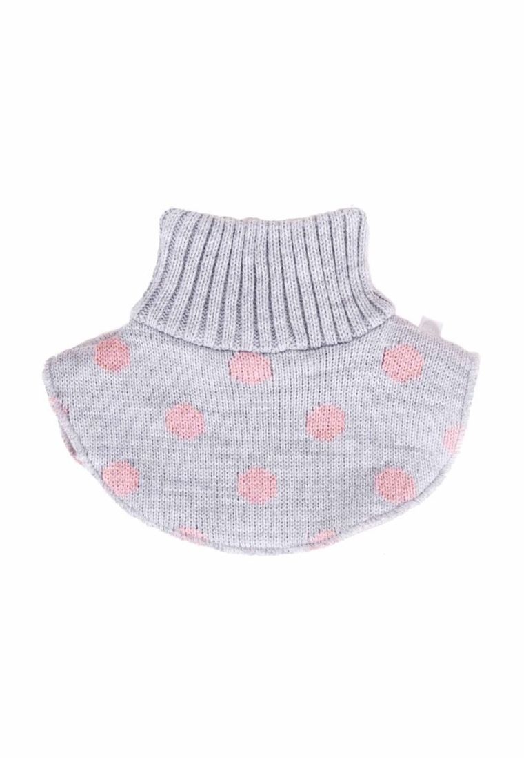 Szalik dziewczęcy z golfem, szary, Yoclub