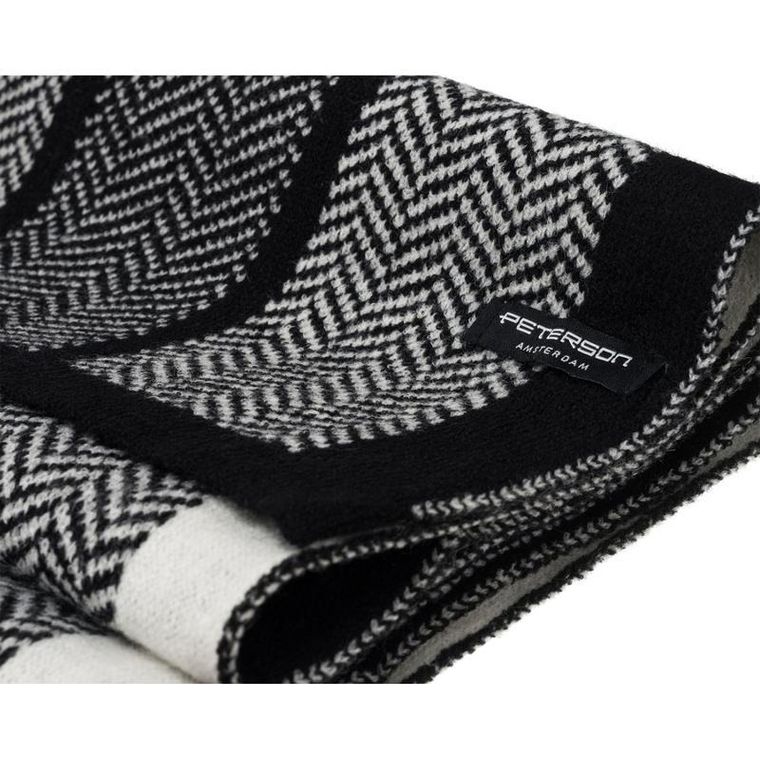 Szalik męski, czarno-szary, Peterson