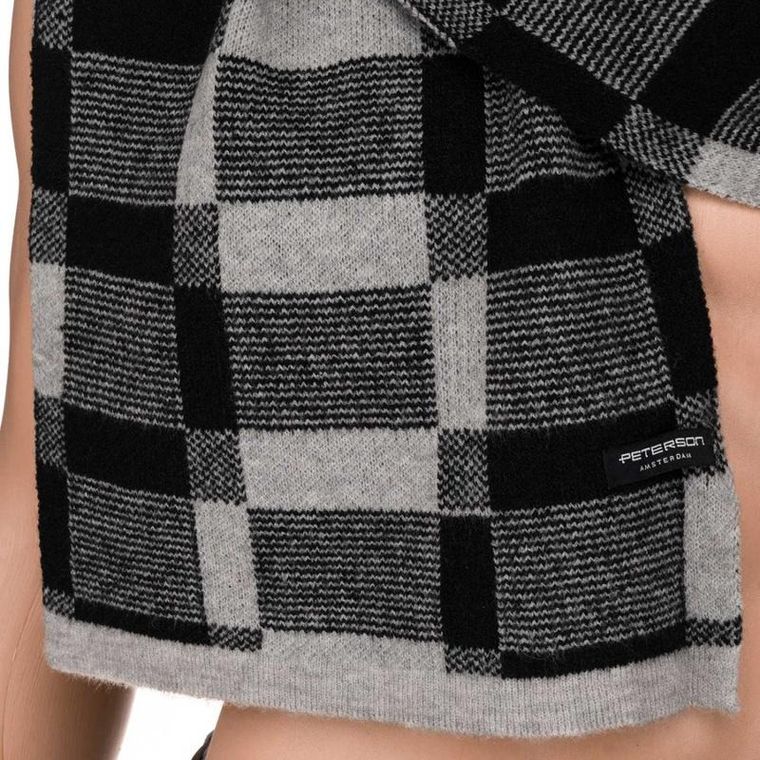 Szalik męski, szaro-czarny, Peterson