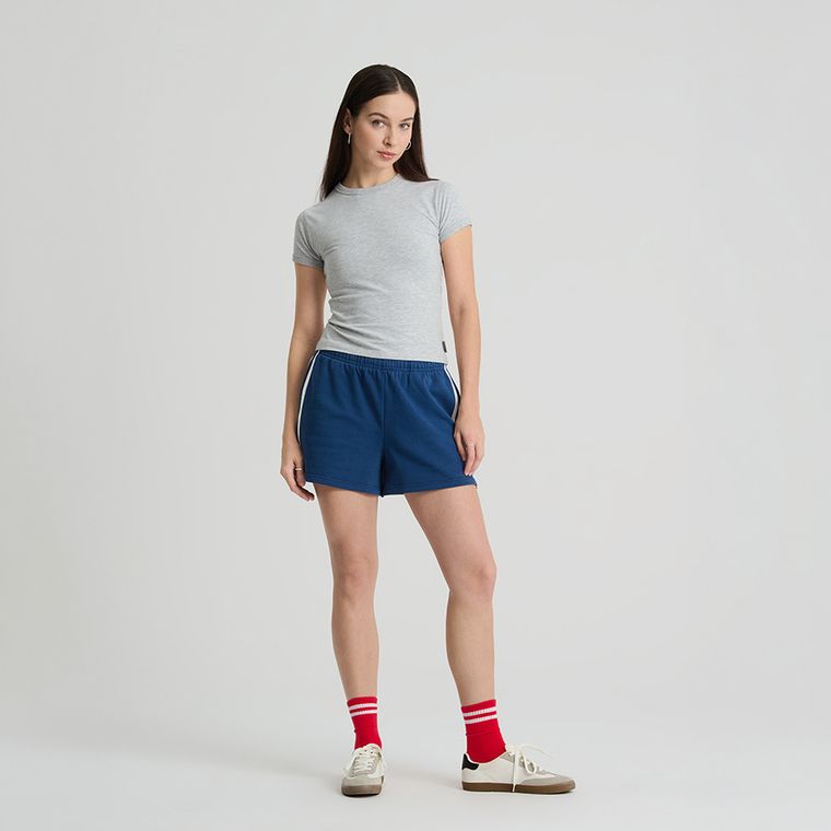 Szary t-shirt basic z bawełną czesaną NOWEAR