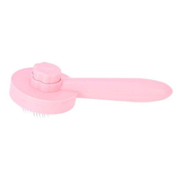 Szczotka do usuwania sierści psa lub kota, różowa