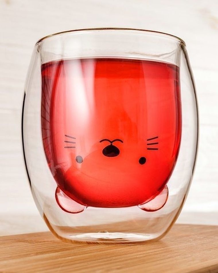 Szklanka z podwójnym dnem, kotek