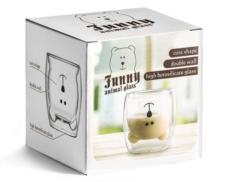 Szklanka z podwójnym dnem, panda