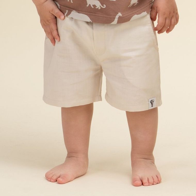 Szorty chłopięce, beżowe, Pinokio
