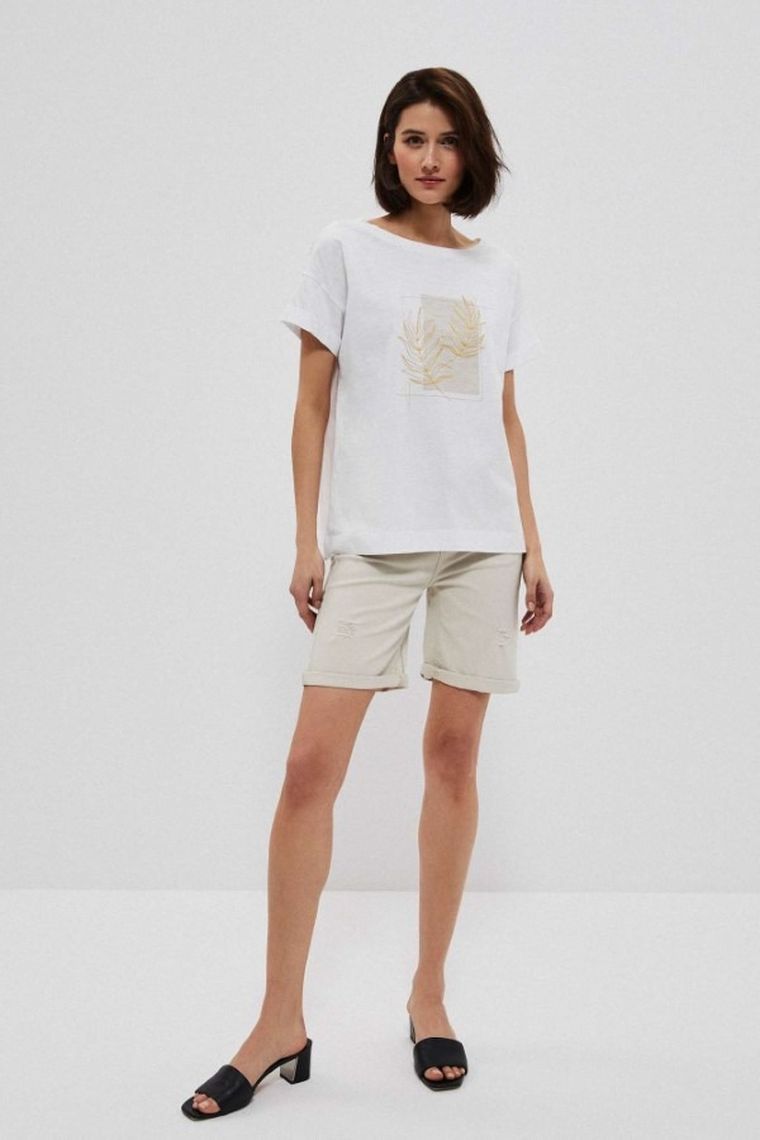 Szorty damskie, beżowe, Moodo