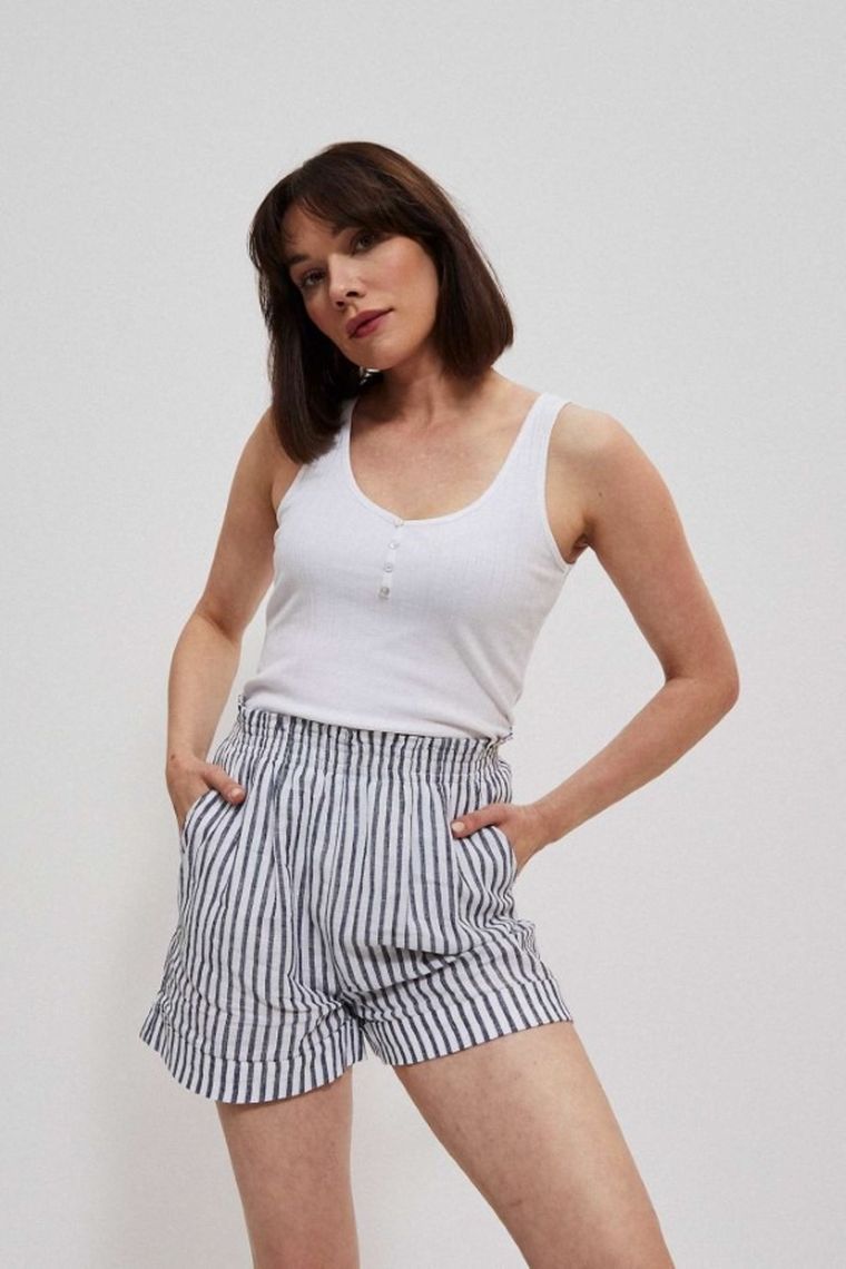 Szorty damskie, białe, Moodo