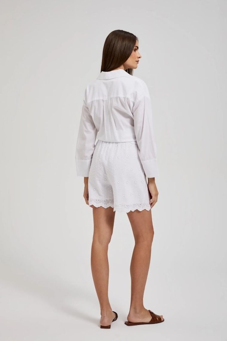 Szorty damskie, białe, Moodo