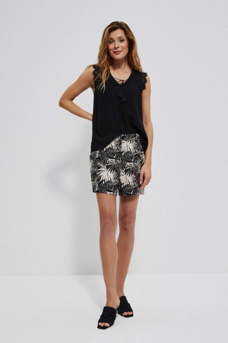 Szorty damskie, czarne, Moodo