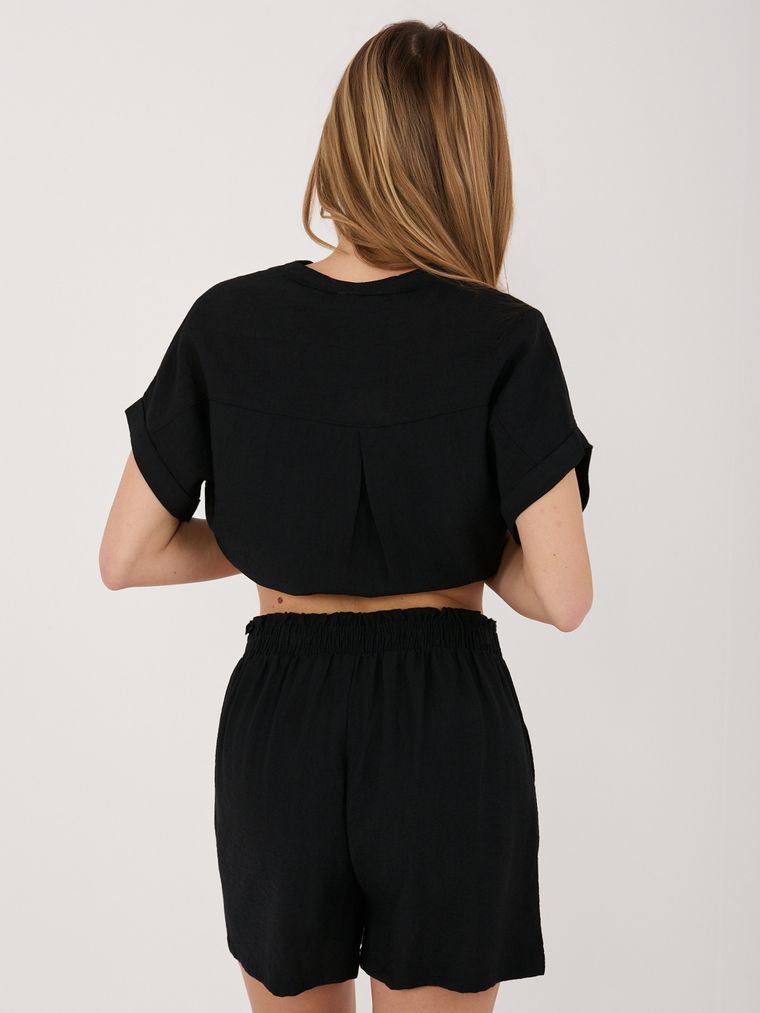 Szorty damskie, czarne, Sublevel