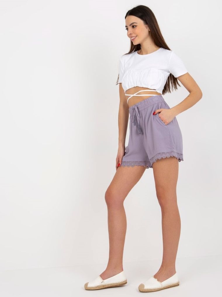 Szorty damskie, fioletowe, Sublevel