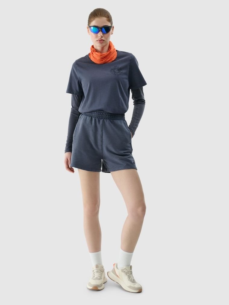 Szorty damskie, granatowe, 4F