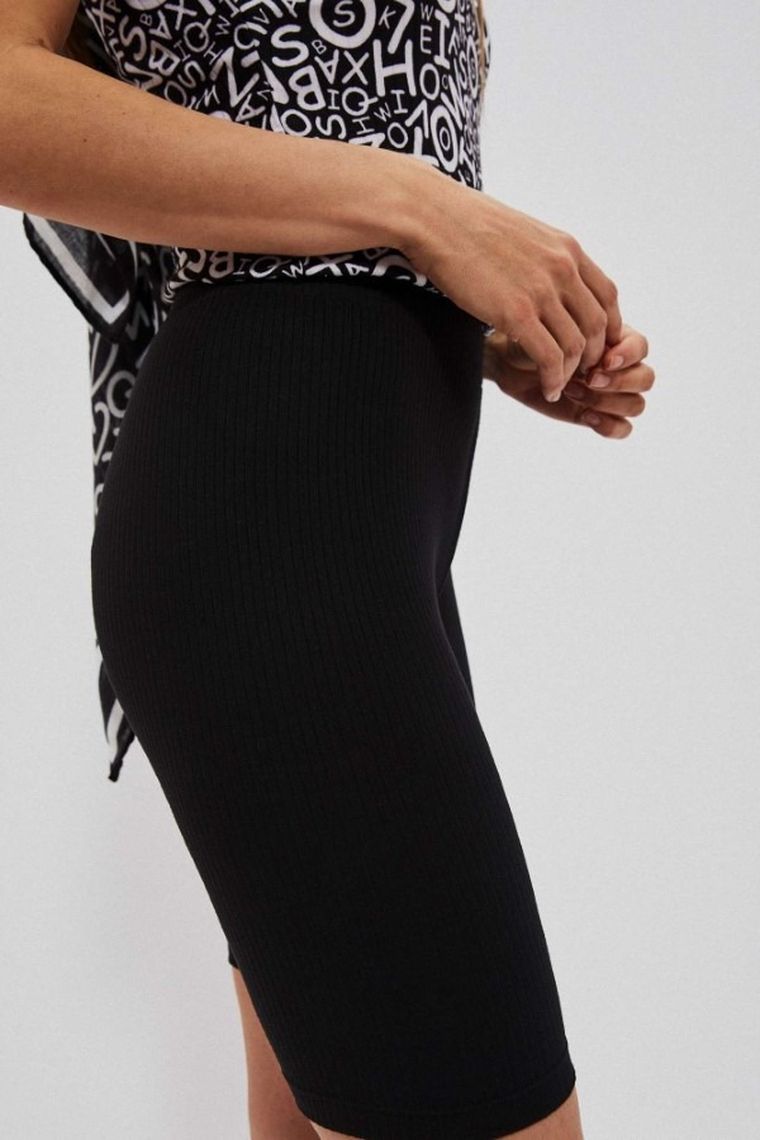 Szorty damskie, kolarki, czarne, Moodo