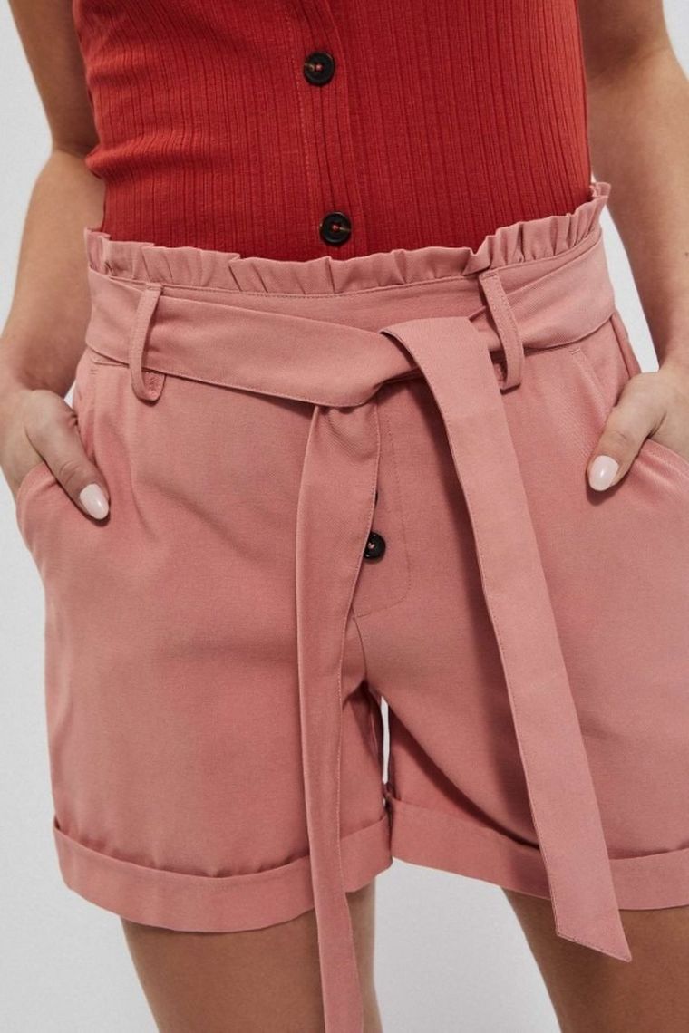 Szorty damskie, koralowe, Moodo