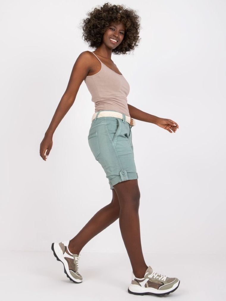 Szorty damskie, miętowe, Factory Price