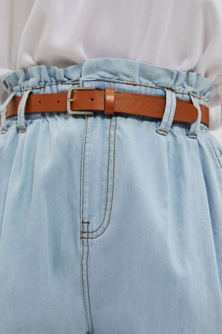 Szorty damskie, niebieskie, Moodo