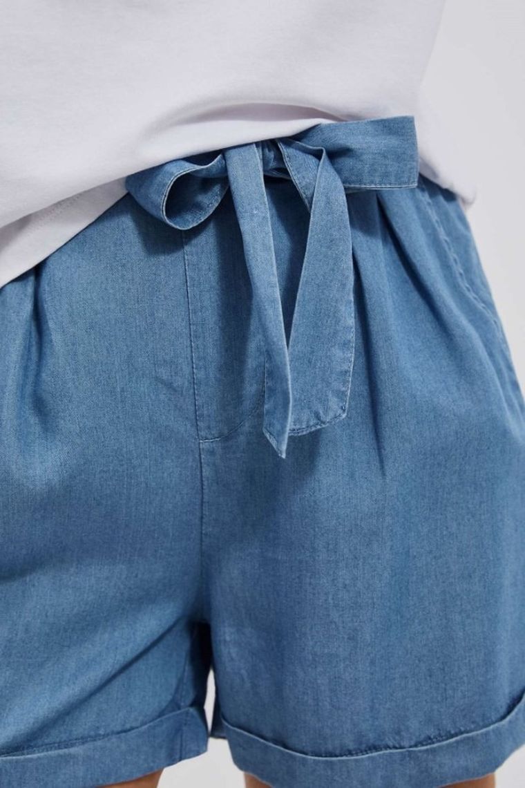 Szorty damskie, niebieskie, Moodo