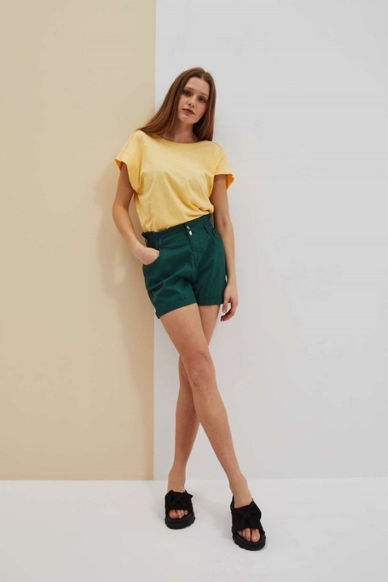 Szorty damskie, zielone, Moodo