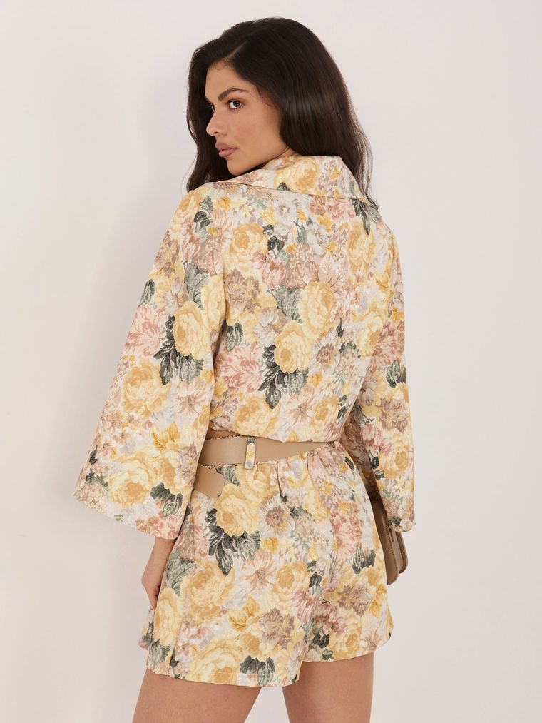 Szorty damskie, żółte, Italy Moda