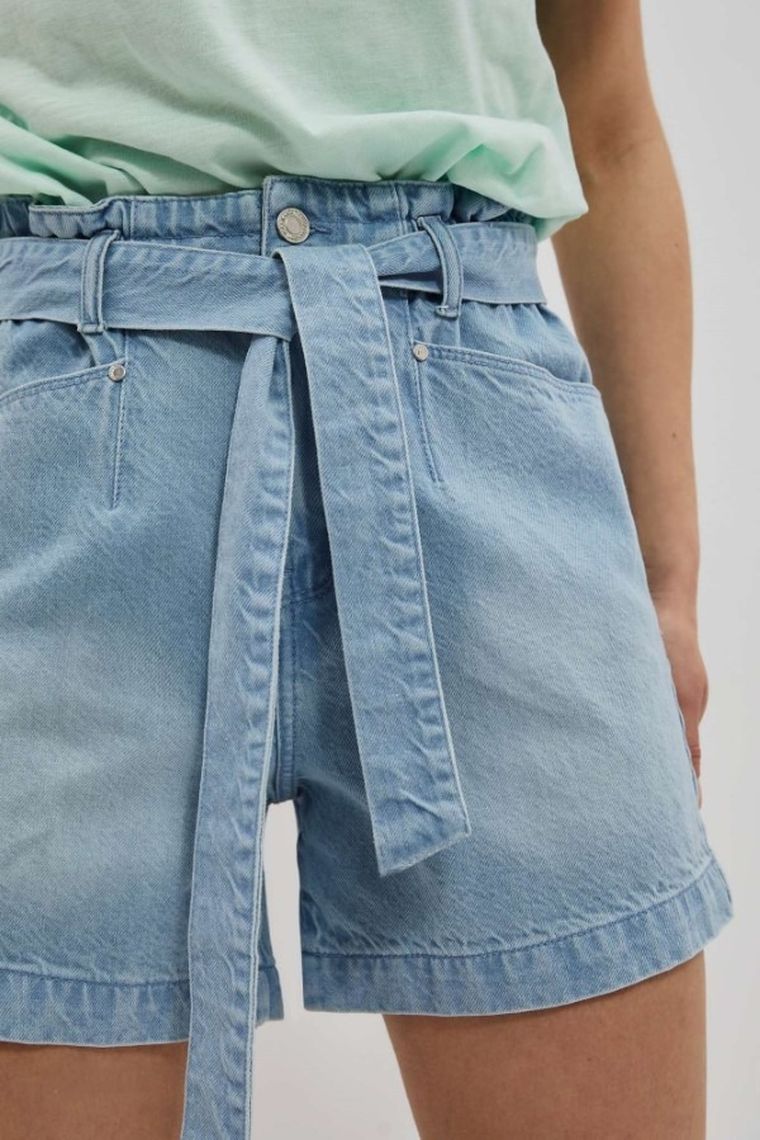 Szorty jeansowe damskie, niebieskie, Moodo