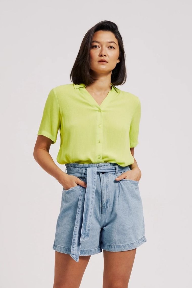 Szorty jeansowe damskie, niebieskie, Moodo