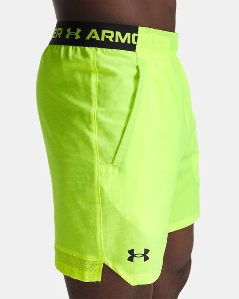 Szorty męskie, 2w1, żółte, Under Armour