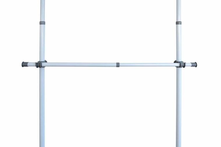 Szyna do garderoby, drążek do ubrań, Herkules 2 szt., 75-120 cm