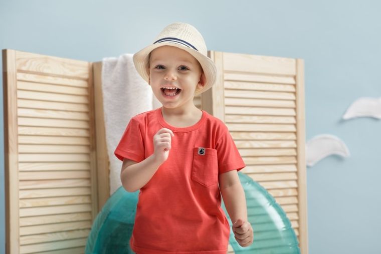 T-shirt chłopięcy, czerwony, Sailor, Pinokio