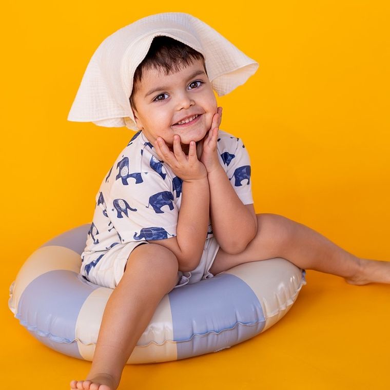 T-shirt chłopięcy, ecru, Eevi