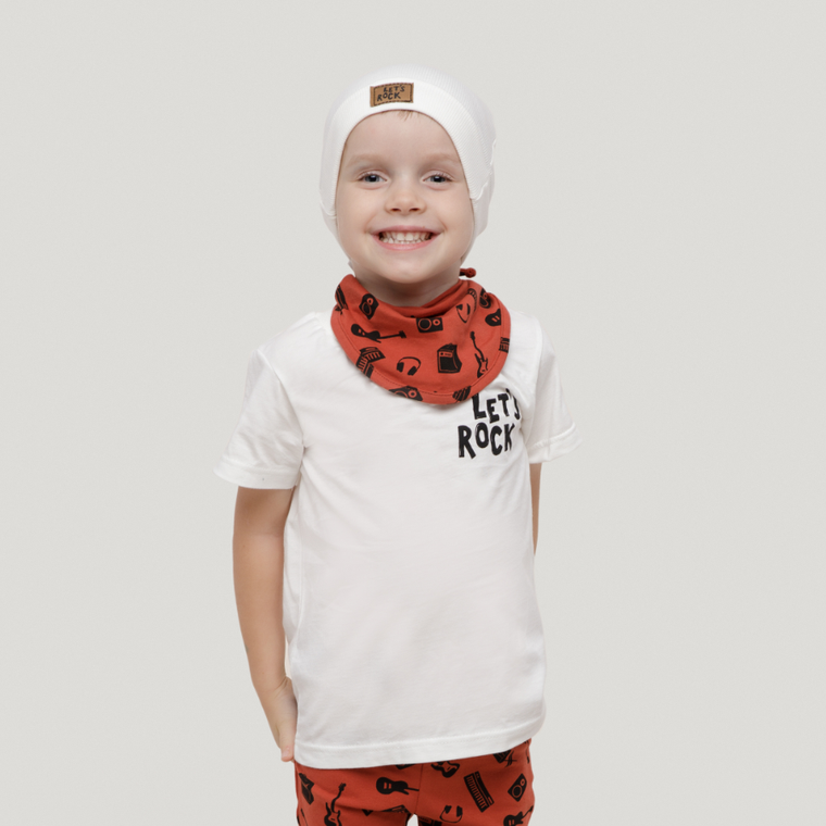 T-shirt chłopięcy, ecru, Pinokio