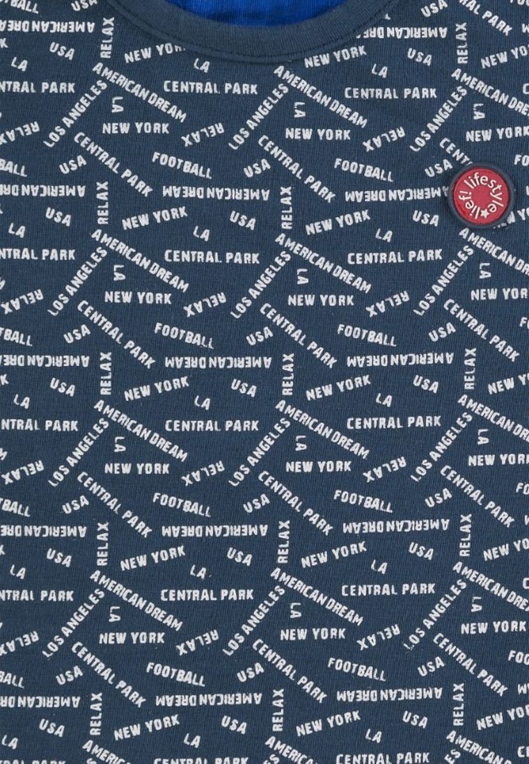 T-shirt chłopięcy, granatowy, Lief