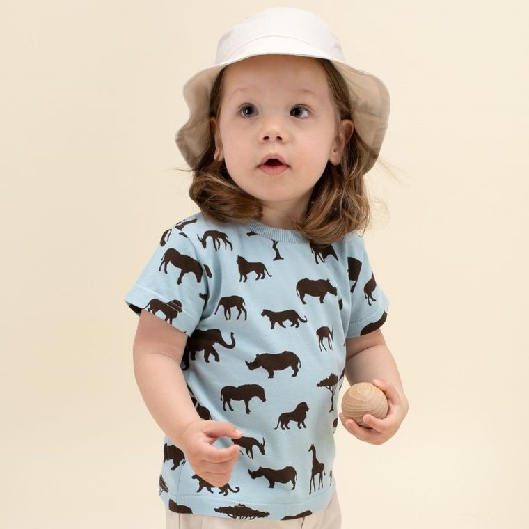 T-shirt chłopięcy, niebieski, Pinokio