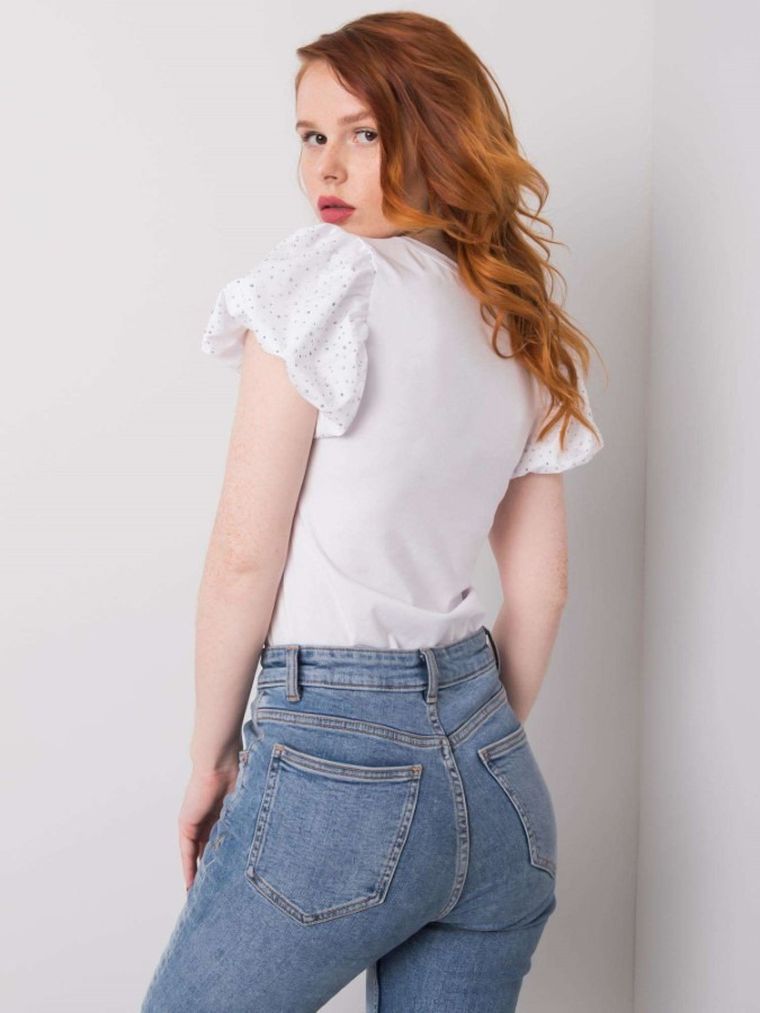 T-shirt damski, biały, H&B