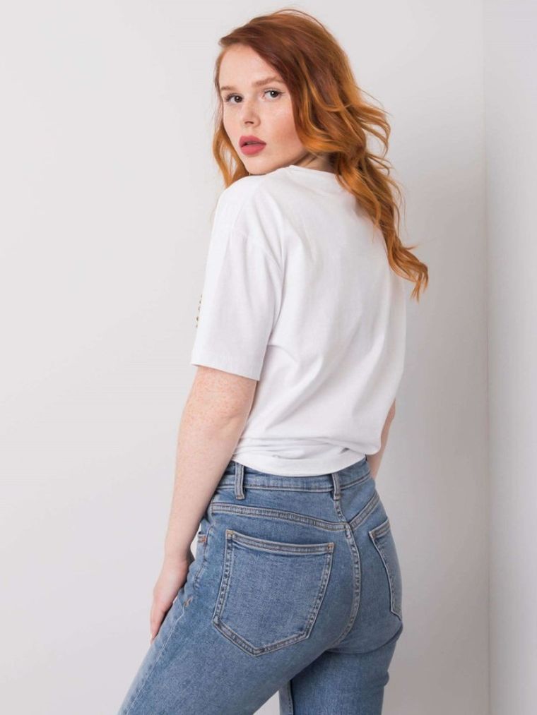 T-shirt damski, biały, H&B