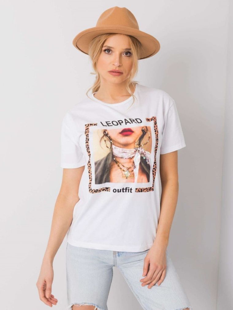 T-shirt damski, biały, H&B