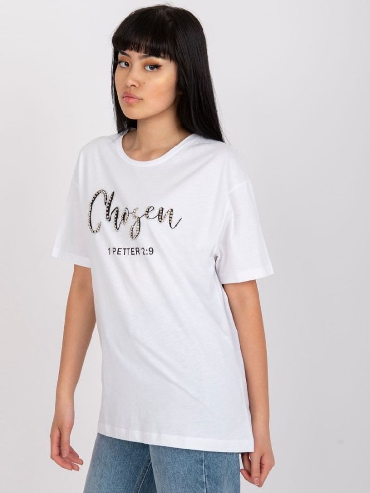 T-shirt damski, biały, H&B