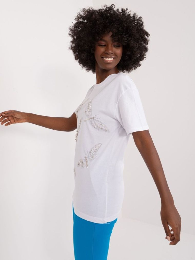 T-shirt damski, biały, Mint